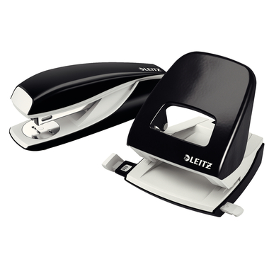 LEITZ Perforateur/Agrafeuse WOW 5095-10-95 noir, Bundle 30 feuilles