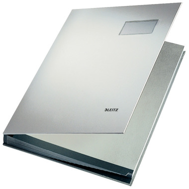 LEITZ Unterschriftsmappen A4 57000085 lichtgrau 20 Fächer