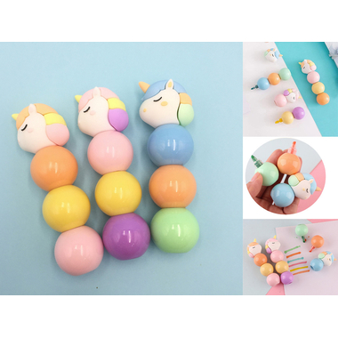 I-TOTAL Surligneur 3x3x10.5cm XL2219 Unicorn, assorti