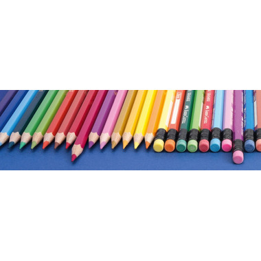 FABER-CASTELL Crayons de couleur gommables 116612 hexagonale, 12 couleurs