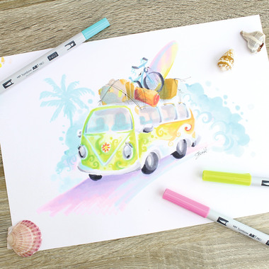 TOMBOW Drawing Pad Bristol A6 PB-MARK-COV 250g, 25 fogli