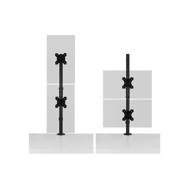 Kensington Braccio doppio per monitor verticale fino a 9 kg – Nero