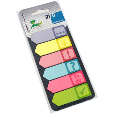INFO Page Marker 18x55mm 5672-90 Symbols, 6x25 Blatt