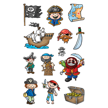 Z-DESIGN Sticker Kids 53197 Piraten 3 Stück