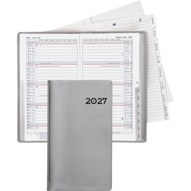 BIELLA Planer Luzern 2027 855512280027U 1M/2S silber ML 8.7x15.3cm