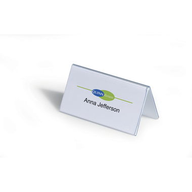 DURABLE Tischnamensschild Dachform 805119 transp. 52/104x100mm 25 Stk.