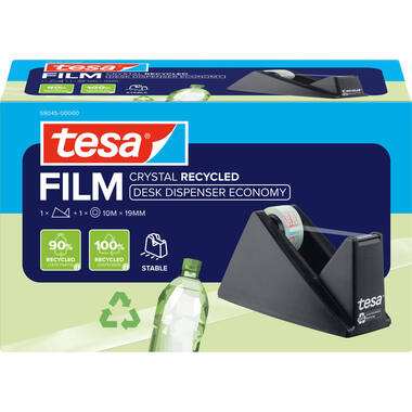 TESA Tischabroller 19mmx10m 59045-00000 Economy Recycled schwarz