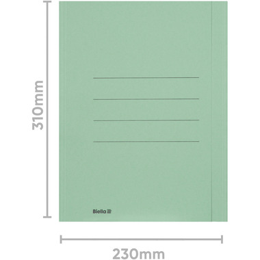 BIELLA Einlagemappe m. Klappe A4 25040130U grün 240g/m2 50 Stück