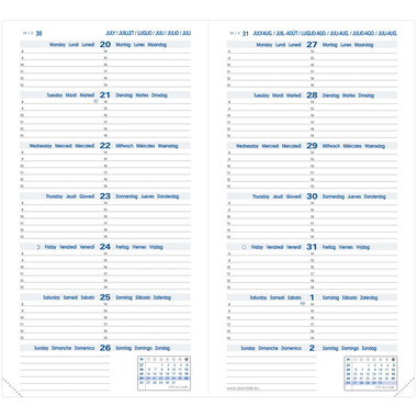 QUO-VADIS Agenda Impala Silma 2026 216027Q 1W/S nero ML 8.8x17cm