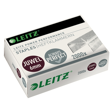 LEITZ Agrafes Juwel 6mm 5642-00-00 galvanisé 2000 pcs