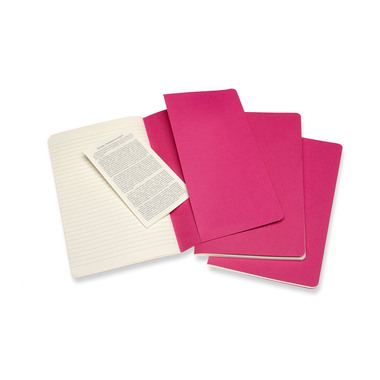 MOLESKINE Notizbuch Karton 3x L/A5 629650 liniert,kinetisches pink,80S.