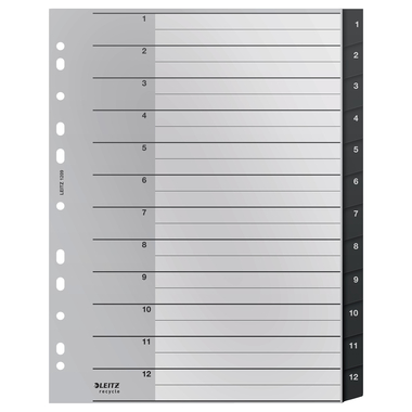 LEITZ Register PP Recycle A4+ 1209-00-00 schwarz 1-12