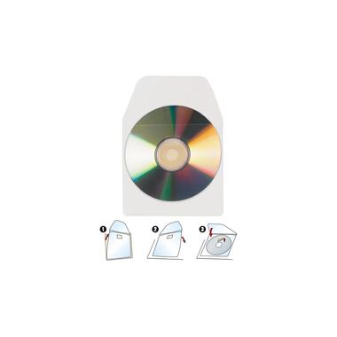 3L Housse pour CD/DVD avec rabat Transparent, 10 pièces