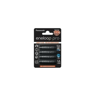 Panasonic Battery Eneloop Pro BK-3HCDE/4BE NiMH AA 2500 mAh, 4 pieces