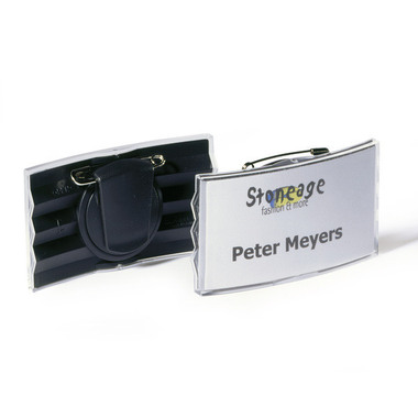 DURABLE Namensschild konvex 75x40mm 812858 25 Stück mit Klemme