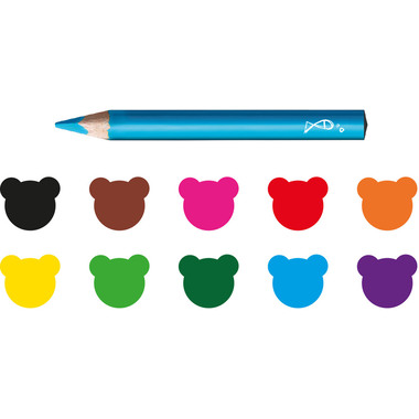 CARIOCA Crayons de couleu Baby 42819M 10 pièces