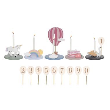 JABADABADO Décoration d'anniversaire 33cm T297 Arc-en-ciel 5 pièces