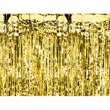 PARTYDECO Rideau de fête 100x200cm CRT3M-019 Or métallisé