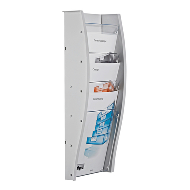 STYRO Wandprospekthalter A4 128-340.0280 grau 4 Fächer