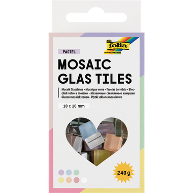 FOLIA Mosaik-Glassteine 10x10mm 5619 Pastel 300 Stück
