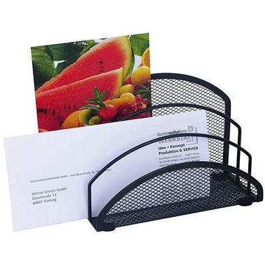 WEDO Présentoir pour lettres 65 301 3 compartements, noir