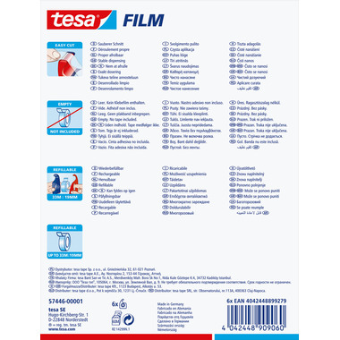 TESA Handabroller EasyCut 33mx19mm 574460000 transparent