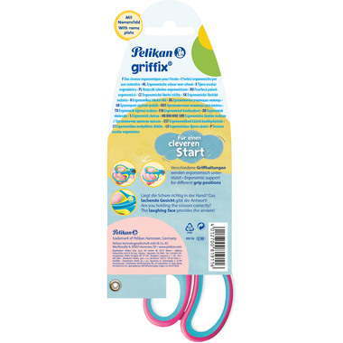 PELIKAN Ciseaux Griffix 819114 Lovely Pink, droitiers