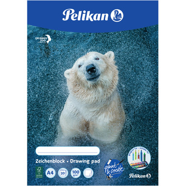 PELIKAN Bloc à dessin A4 C4/20 20 feuilles 20 feuilles