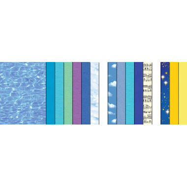 URSUS Bastelblock Symphonie 23x33cm 7840099 farbig ass. 17 Blatt