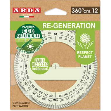 ARDA Rapporteur d'angle 360° 12cm RE36012 Re-Generation