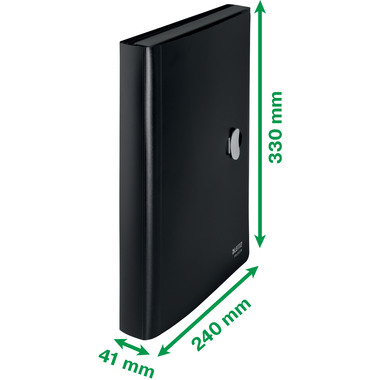 LEITZ Projektmappe Recycle A4 4624-00-95 schwarz, PP 5 Fächer