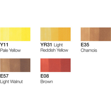 COPIC Marker Ciao 22075572 5+1 Set Hair Tones 1