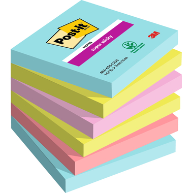 POST-IT Super Sticky Notes 76x76mm 6546SSCOS Cosmic 4 colori 6x90 fogli