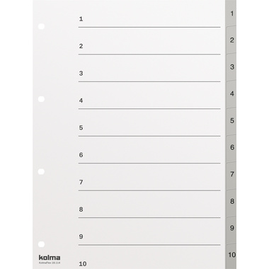 KOLMA Répertoires KolmaFlex A4 18.114.03 gris 1-10