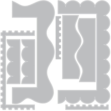 SIZZIX Stanzformen 666969 Fun Borders 9 Stück