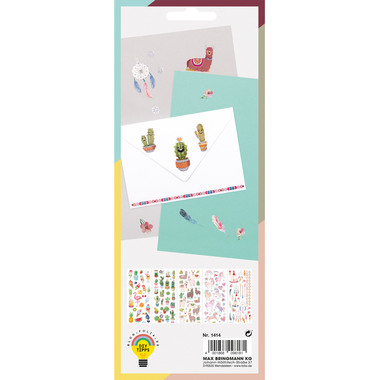 FOLIA Glitzer-Sticker 1414 Exotic 5 Blatt/128 Stück