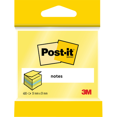 POST-IT Mini Cube 51x51mm 2012-L neon lemon 400 flls.