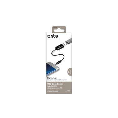 OTG cable with USB adapter for smartphone and tablet