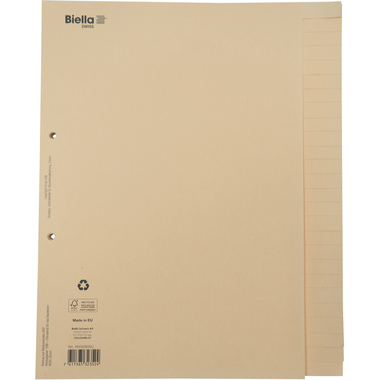 BIELLA Bauabrechnungsregister A4 46442600U braun blanko 26-teilig