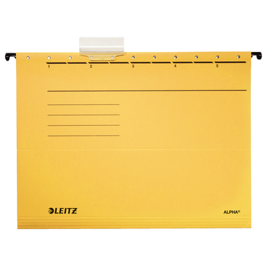 LEITZ Dossier susp. Alpha A4 19853015 jaune 34.8x26cm 5 pcs.