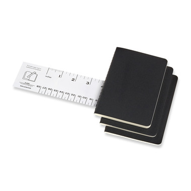 MOLESKINE Cahier 3x 14x1.2x9cm 719206 pointé, noir, 64 pages