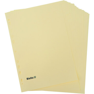 BIELLA Kartonregister A4 19542400U gelb 24-teilig