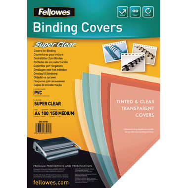 FELLOWES Deckblatt 150mic A4 5376001 transparent 100 Stück