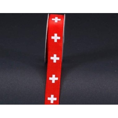 SPYK Bande Cubino 15mm/4m 2060.1564 rouge/blanc Helvetica