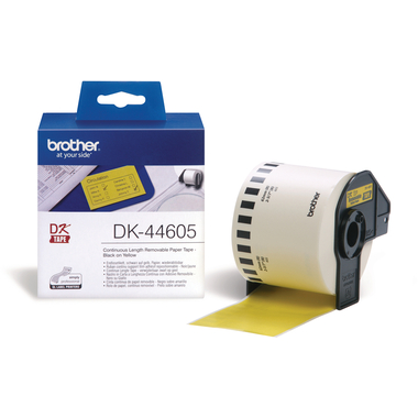 PTOUCH Endlos-Etiketten 62mmx30.48m DK-44605 QL-500/550 gelb Rolle