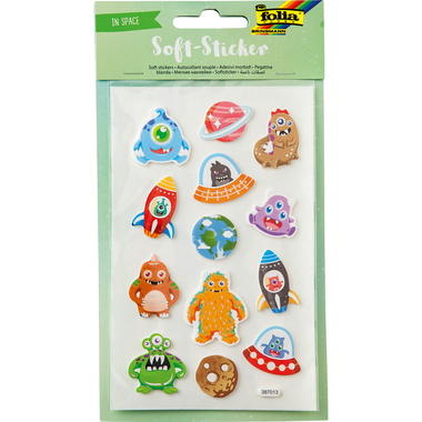 FOLIA Soft-Sticker 19305 In Space 2 Blatt/23 Stück