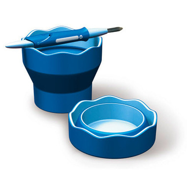 FABER-CASTELL Wasserbecher CLIC & GO 181510 blau, für Pinsel