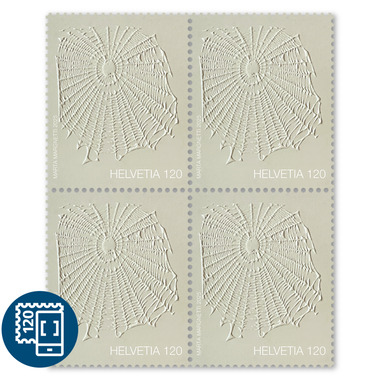 Viererblock «Kunstengagement der Post» Viererblock (4 Marken, Taxwert CHF 4.80), gummiert, ungestempelt