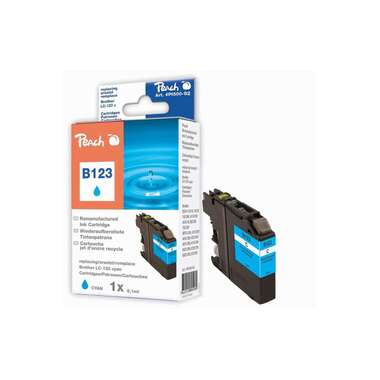 Peach Tinte Brother LC-123 Cyan 