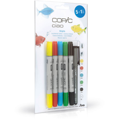 COPIC Marker Ciao 22075550 5+1 Set Brights